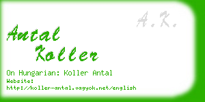 antal koller business card